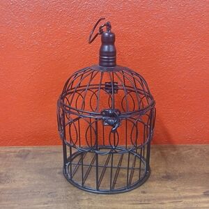 Hanging Metal Birdcage Candle Holder Lantern Home Decor, 6x10"